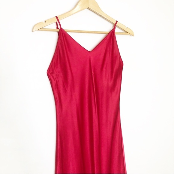 Cabernet Sleepwear red satin maxi slip dress❤️ - Picture 4 of 9